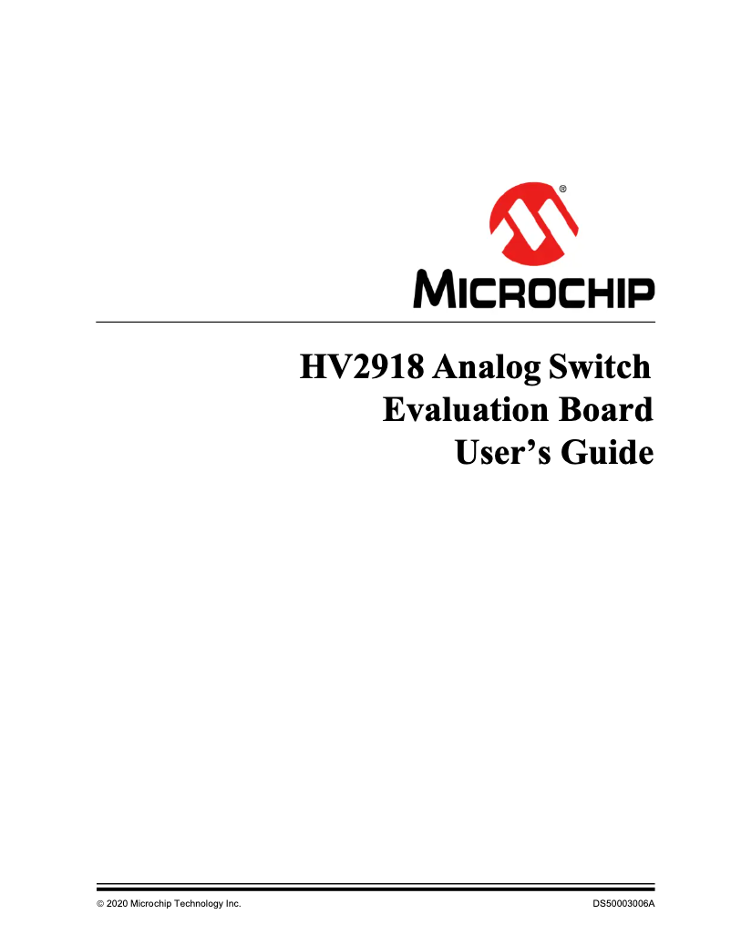 Página 1 del manual Manual de usuario Microchip HV2918
