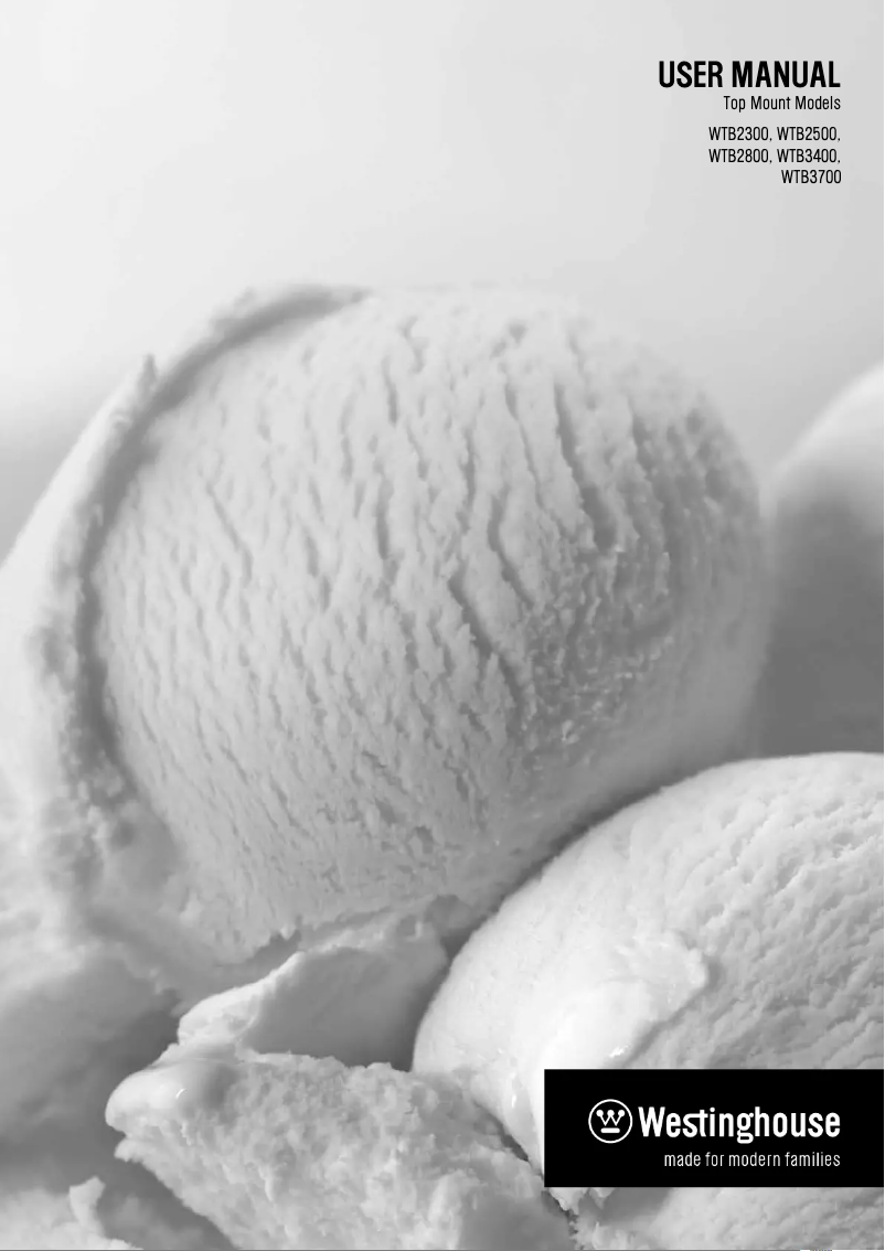 Page 1 de la notice Manuel utilisateur Westinghouse WTB2500PB