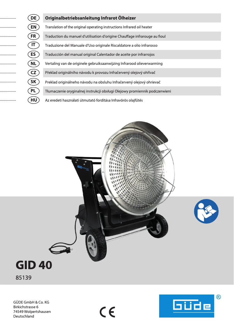 Page n°1 - Manuel utilisateur Güde GID 40