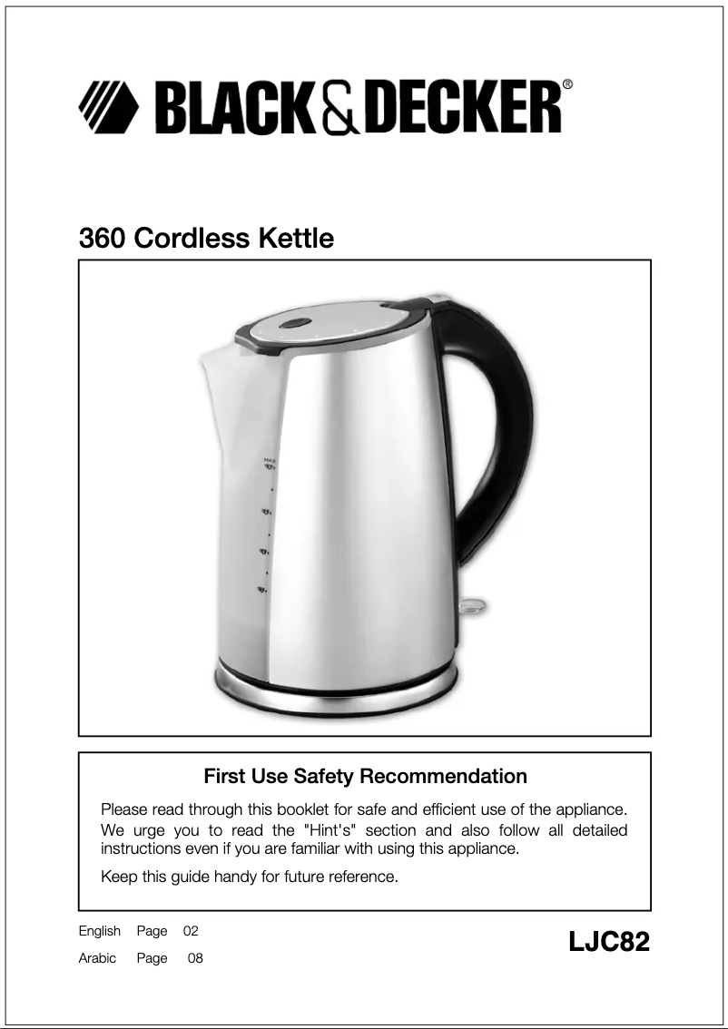 Página 1 del manual Manual de usuario Black & Decker LJC82