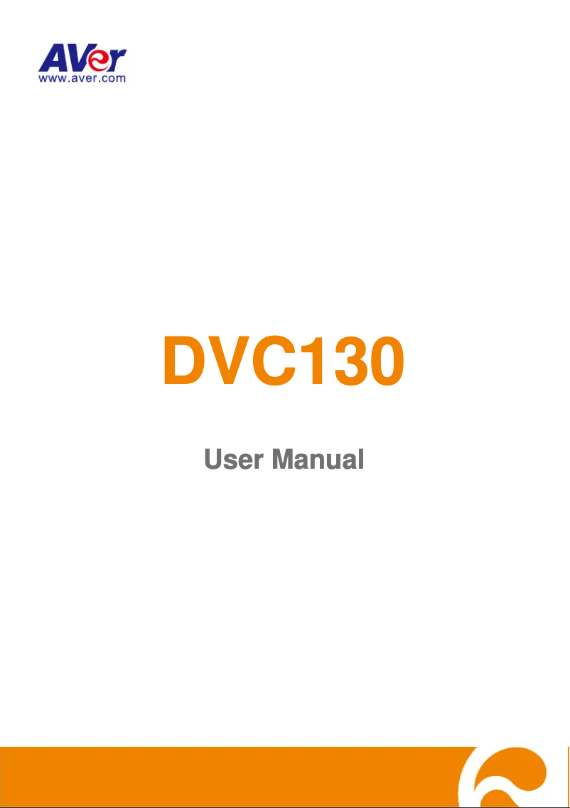 Page 1 de la notice Manuel utilisateur AVer DVC130