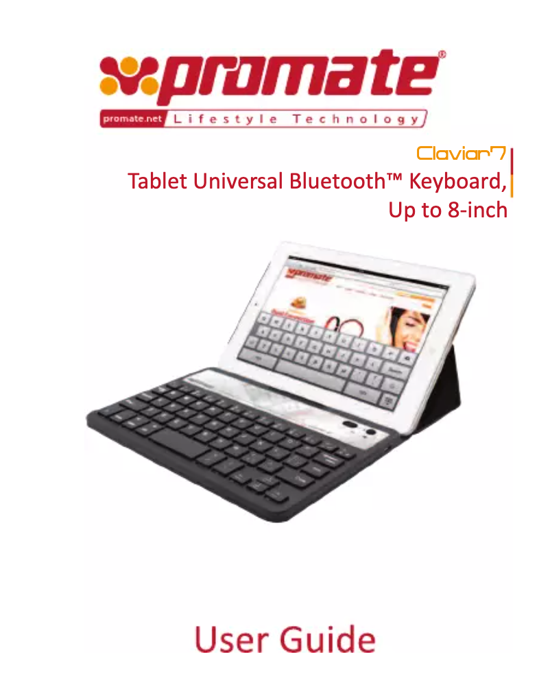 Page 1 de la notice Manuel utilisateur Promate Claviar.7