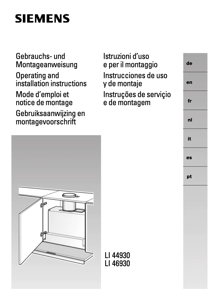 Page 1 de la notice Mode d'emploi Siemens LI44930