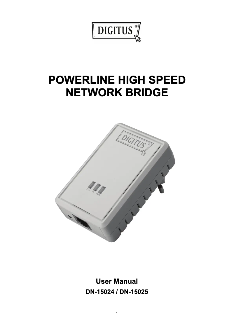 Page n°1 - Manuel utilisateur Digitus DN-15025