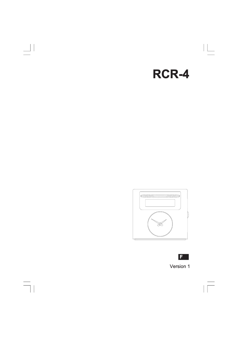 Image de la première page du manuel de l'appareil RCR-4
