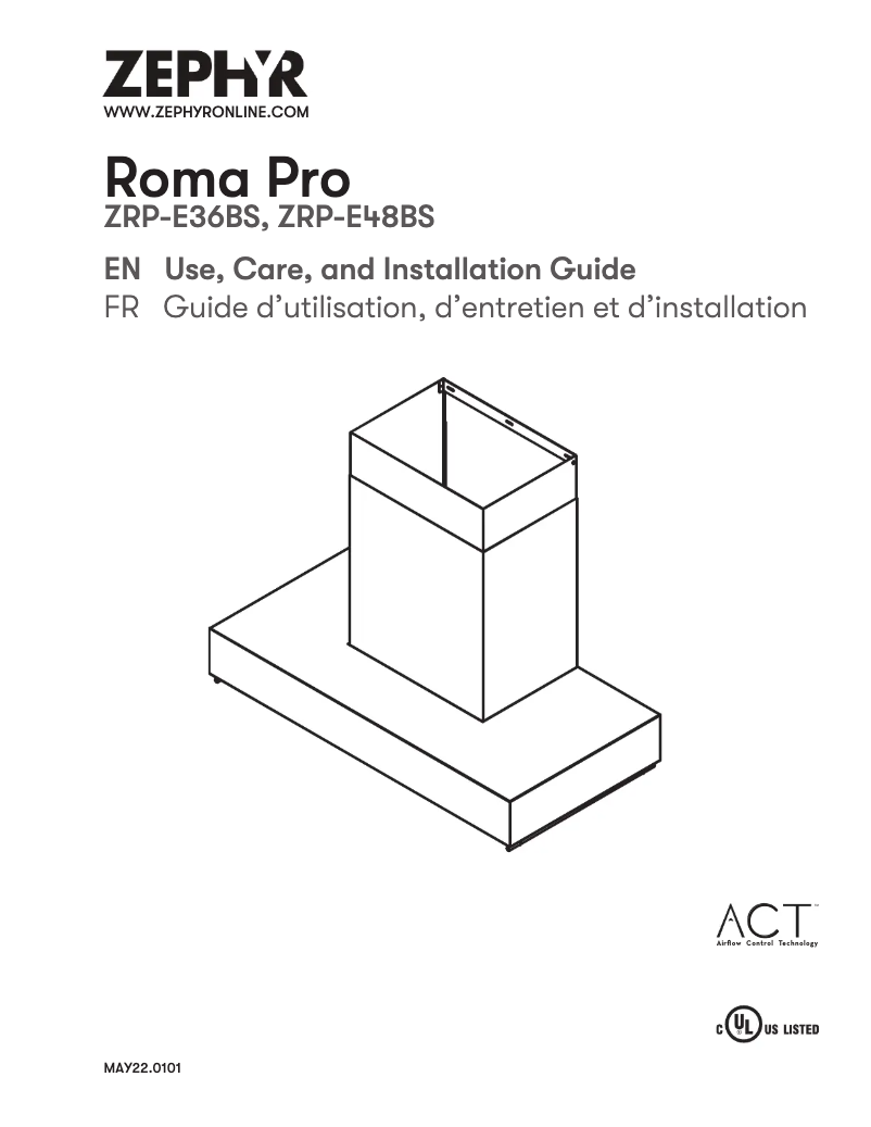 Page n°1 - Manuel utilisateur Zephyr Siena Pro ZSP-E48BS
