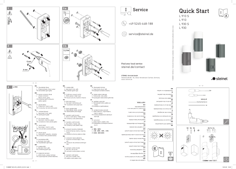 Page 1 de la notice Guide de démarrage rapide Steinel L 930 S