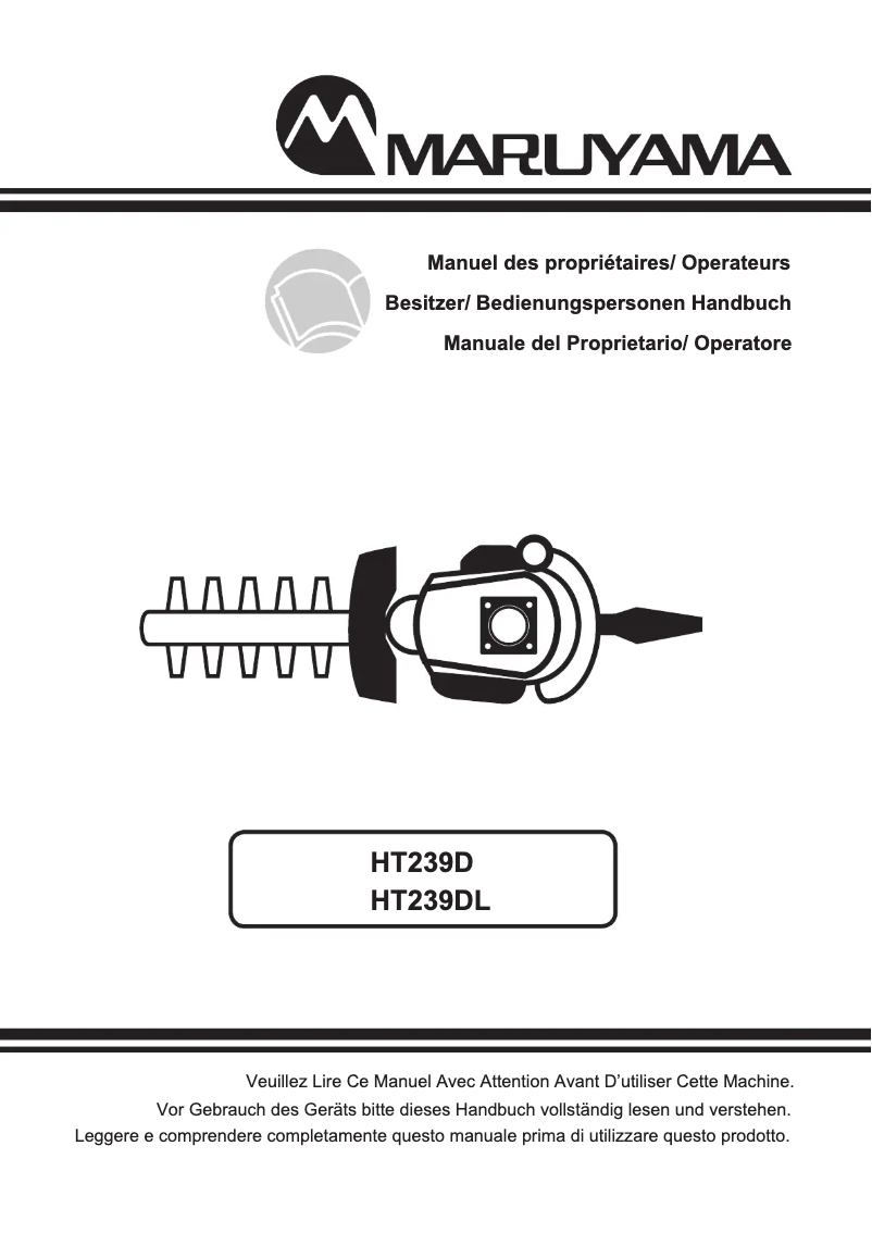 Page 1 de la notice Manuel utilisateur Maruyama HT239D