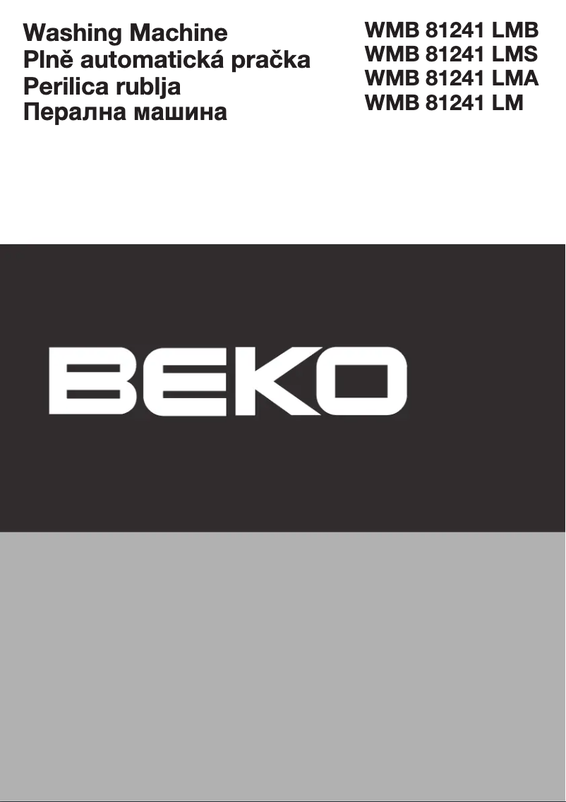 Page n°1 - Manuel utilisateur Beko WMB 81241 LMS