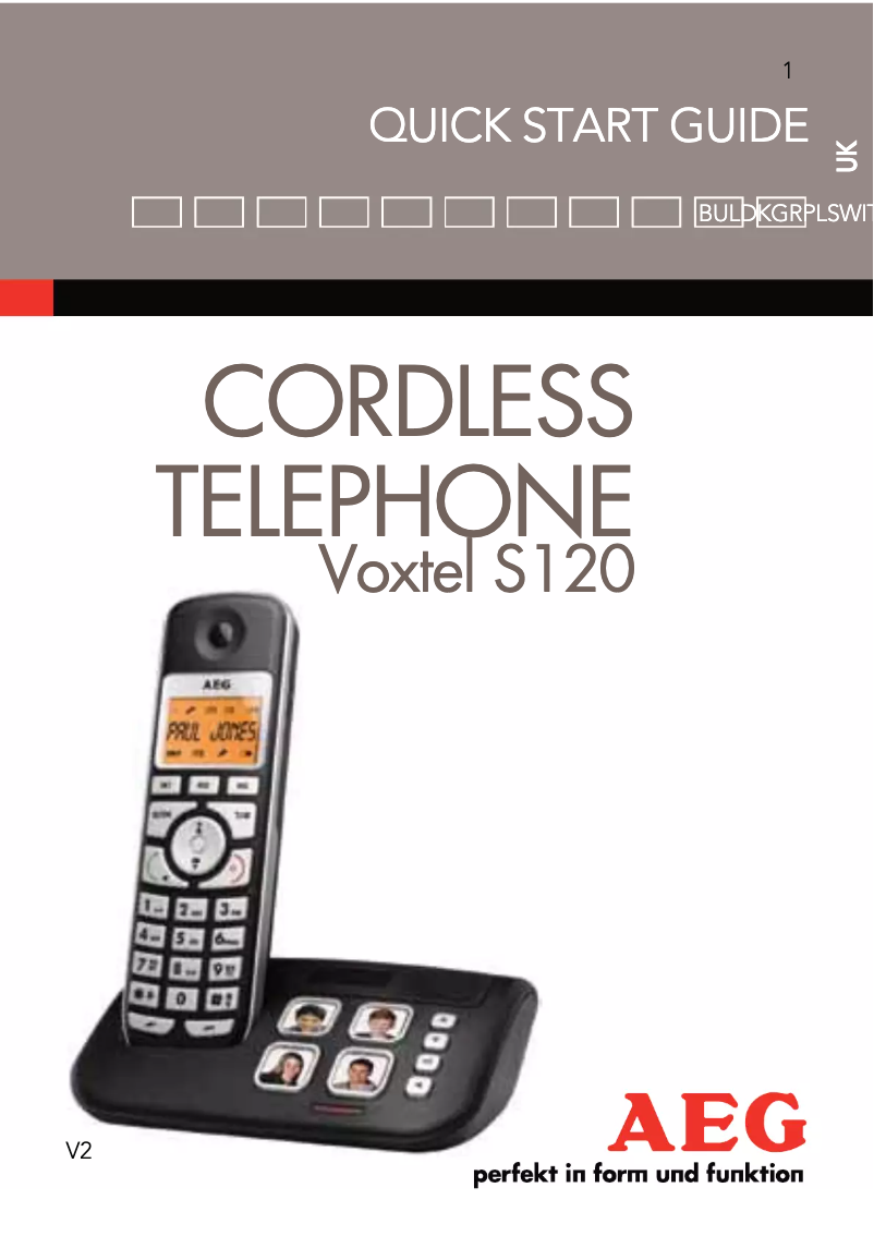 Imagen de la primera página del manual del dispositivo Voxtel S120