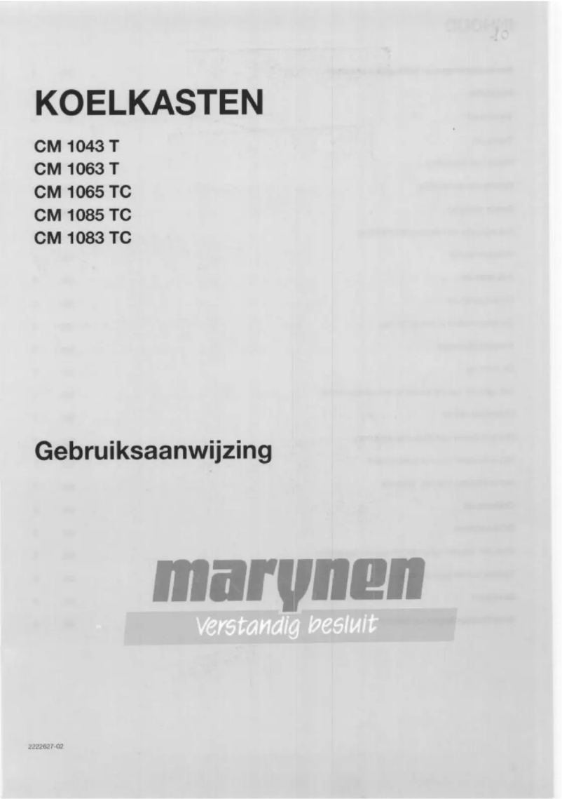 Page n°1 - Manuel utilisateur Marijnen CM 1065 TC