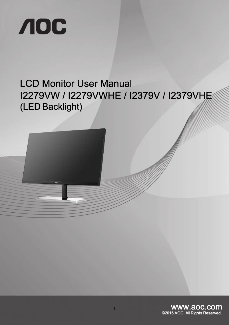 Image de la première page du manuel de l'appareil I2279VWHE