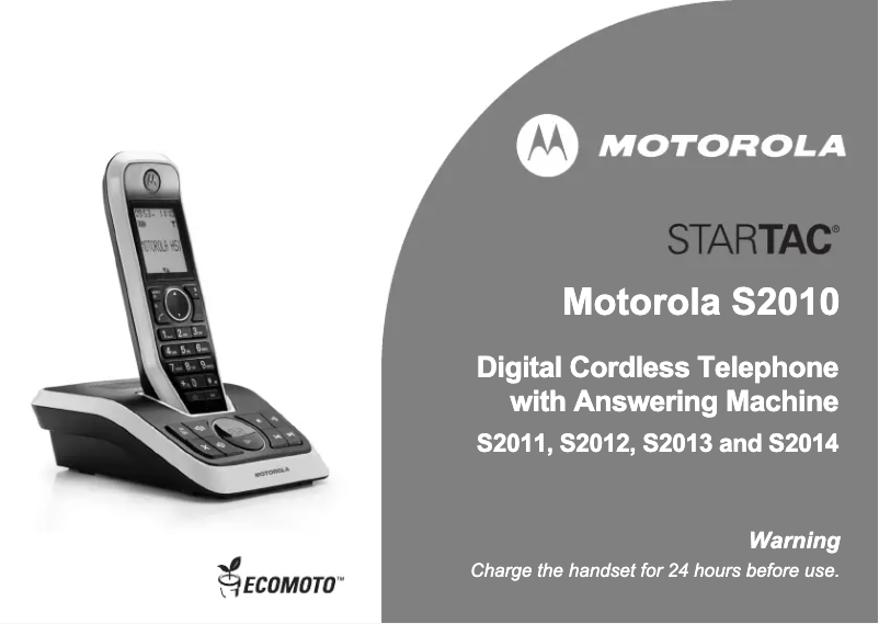 Imagen de la primera página del manual del dispositivo S2010