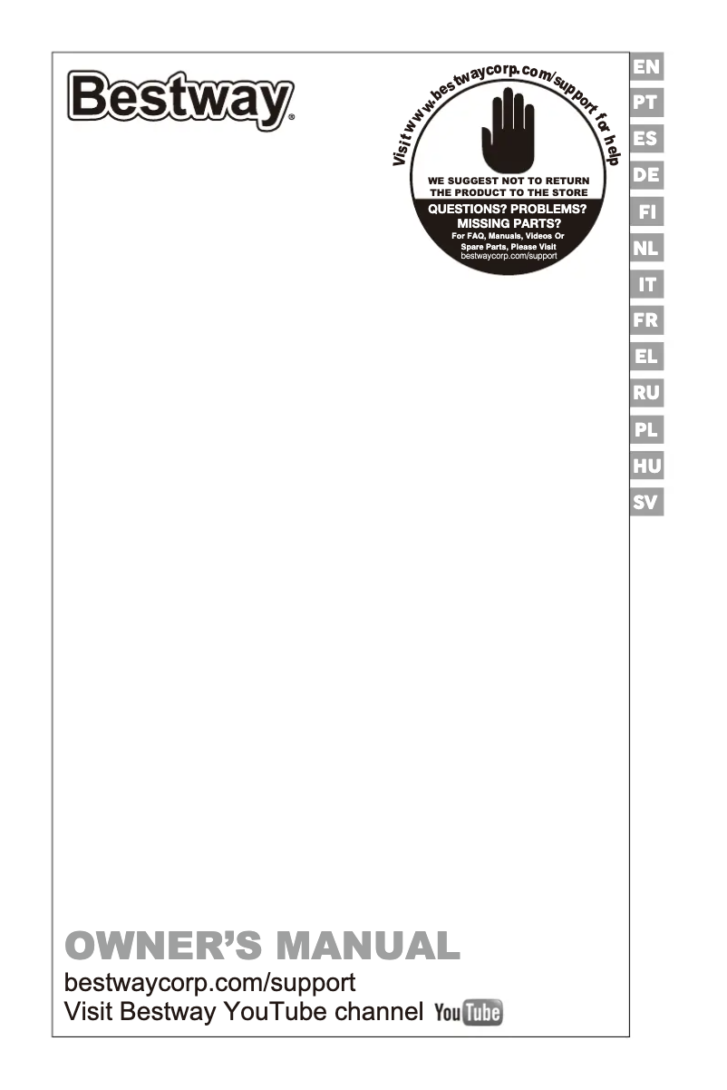 Page n°1 - Manuel utilisateur Bestway H2OGO! 53303