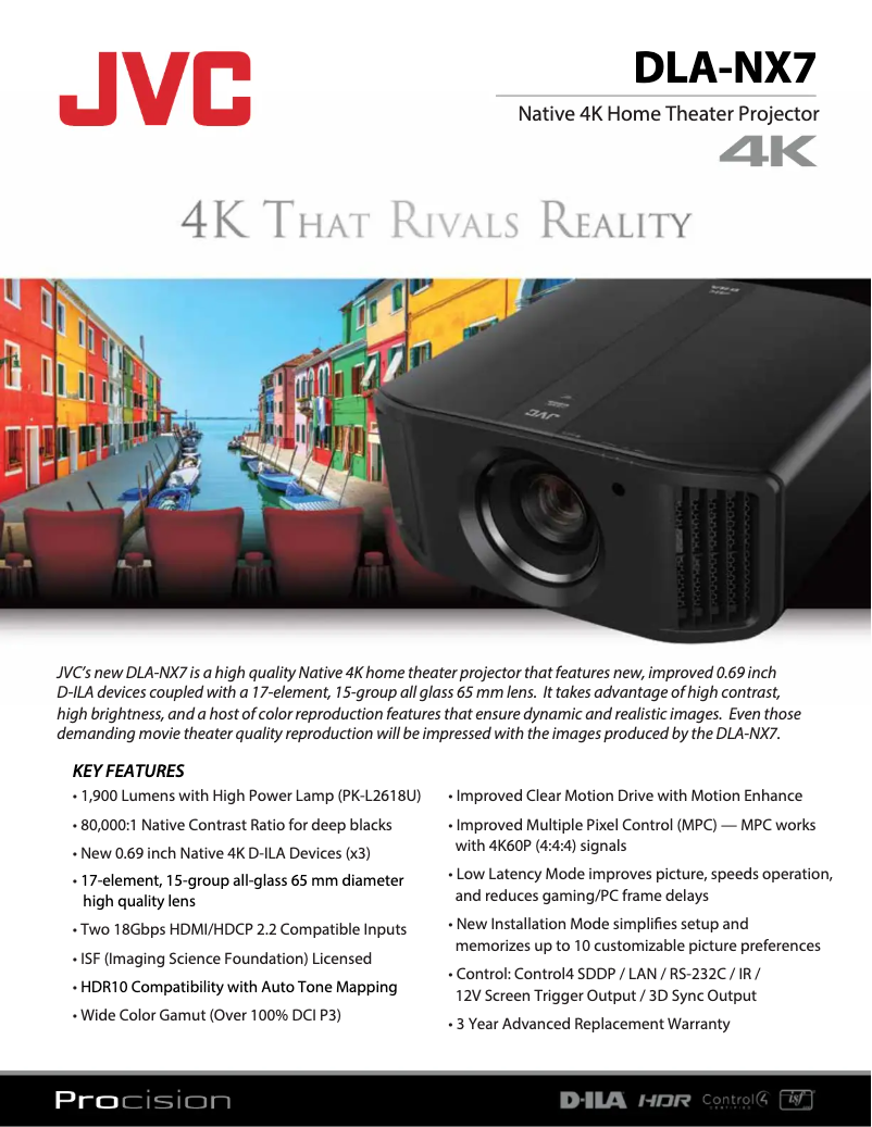 Page 1 de la notice Manuel utilisateur JVC DLA-NX5R