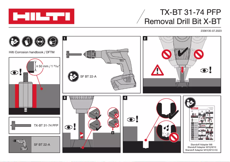 Page n°1 - Manuel utilisateur Hilti TX-BT 31-74 PFP