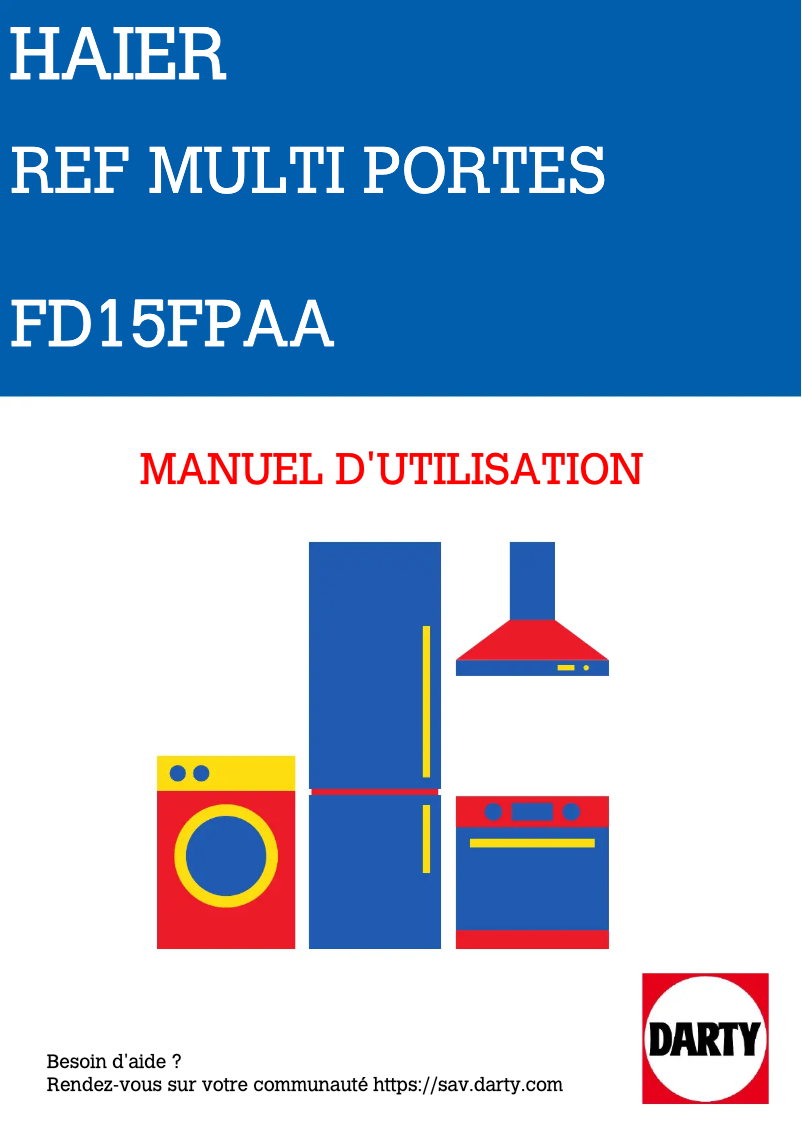 Page 1 de la notice Manuel utilisateur Haier FD15FPAA