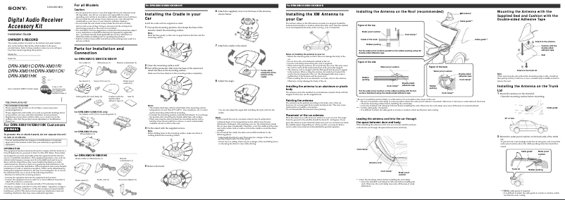 Page 1 de la notice Guide d'installation Sony DRN-XM01CK