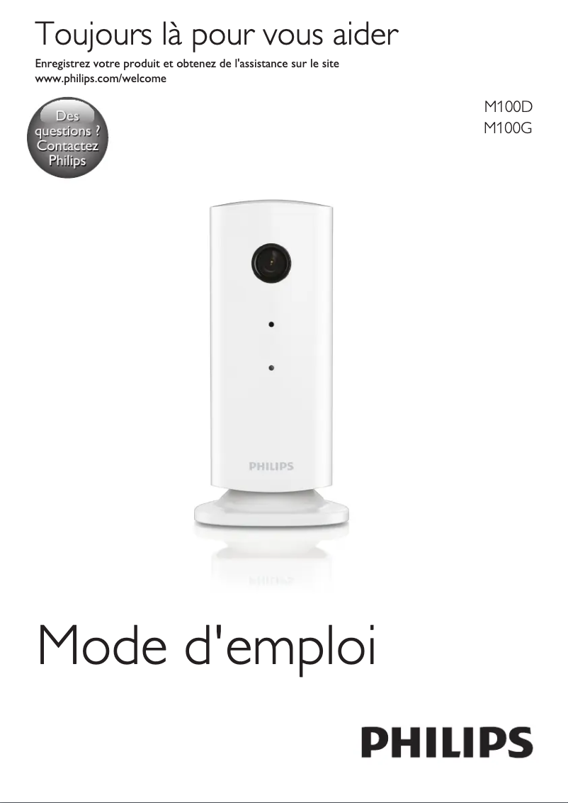 Page 1 de la notice Manuel utilisateur Philips M100D