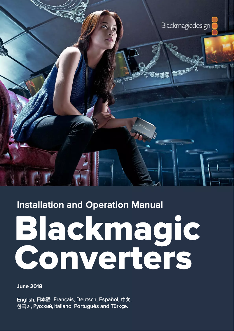 Page 1 de la notice Manuel utilisateur Blackmagic Design Sync Generator