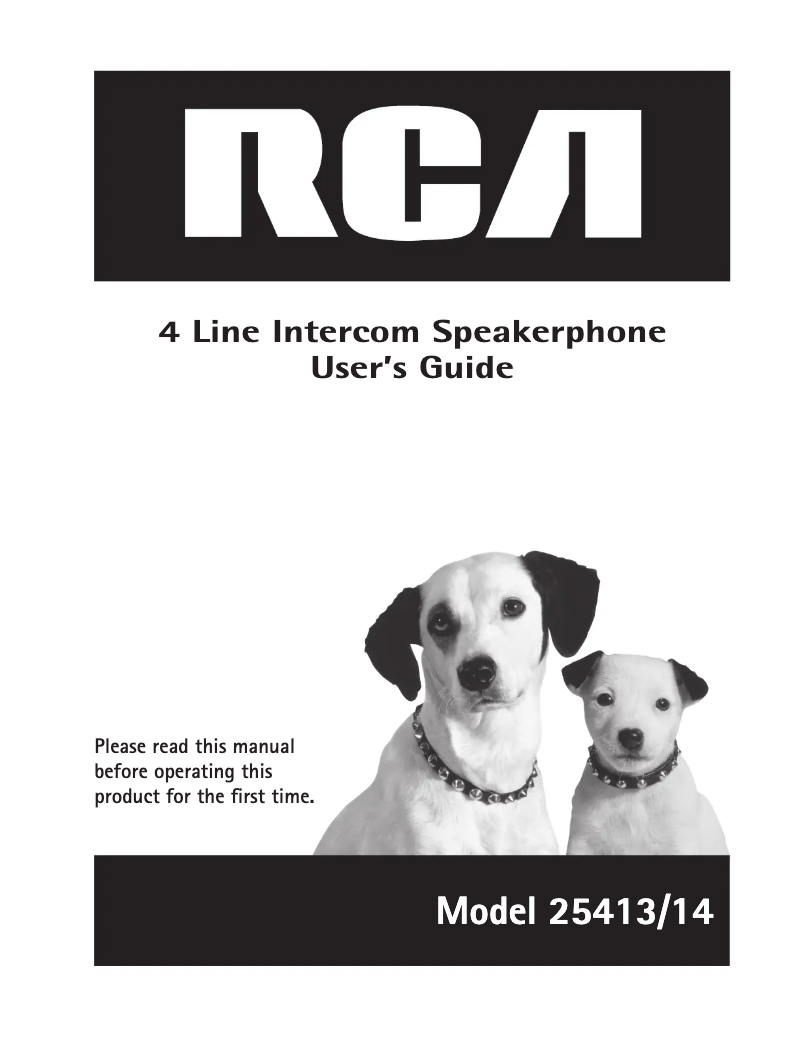 Page 1 of the manual User Manual RCA 25414RE3