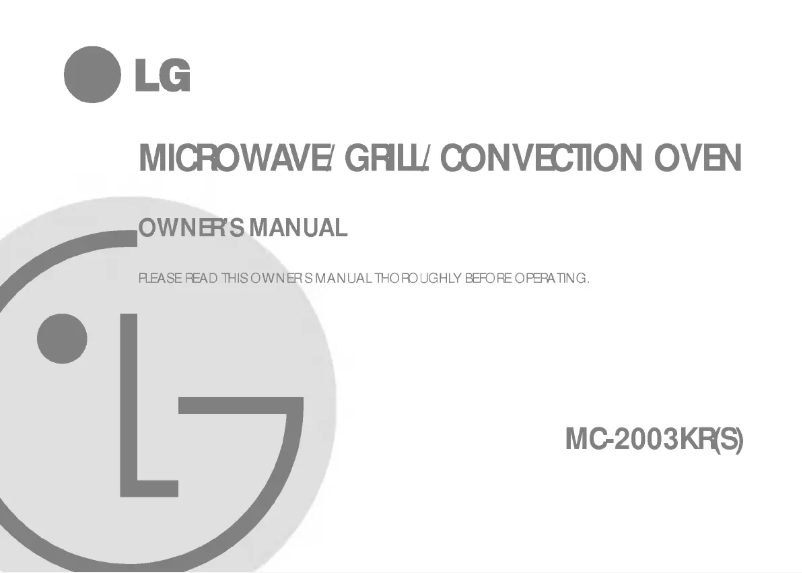 Page n°1 - Manuel utilisateur LG MC-2003KR