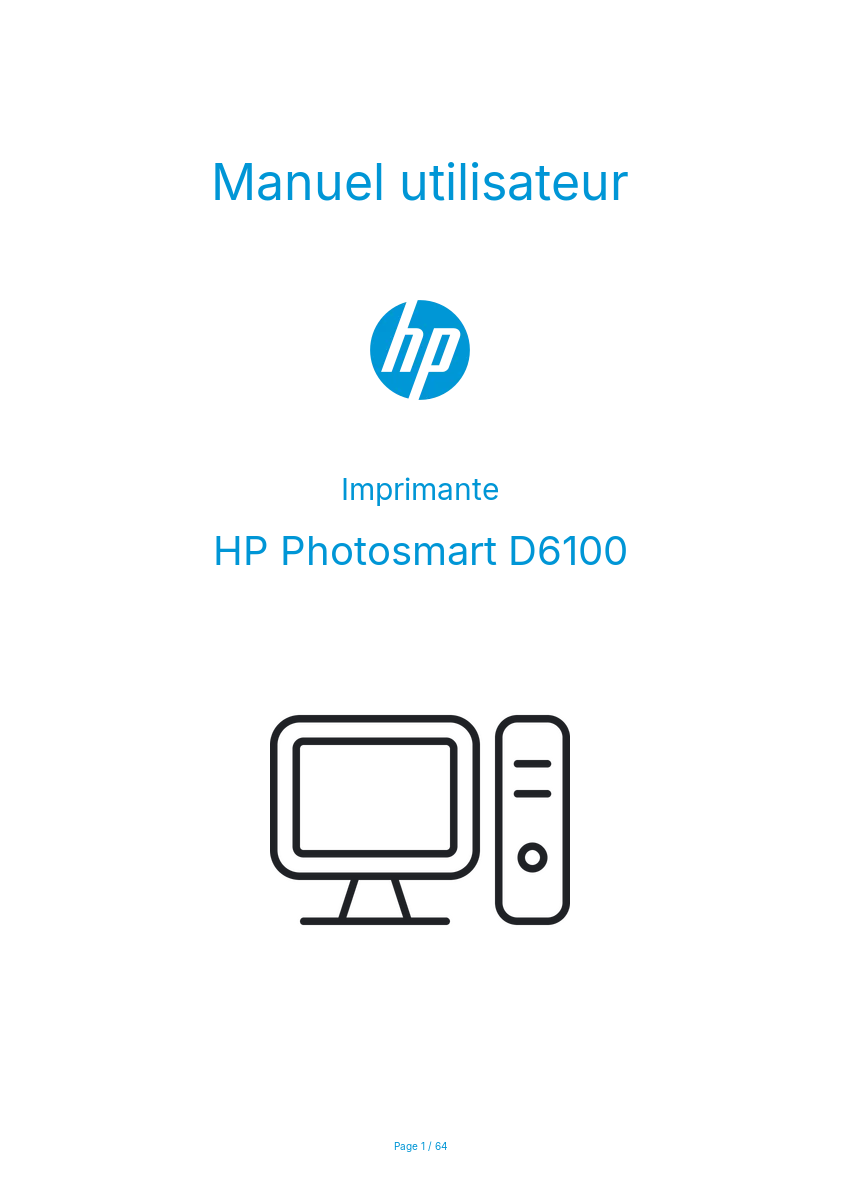 Page n°1 - Manuel utilisateur HP Photosmart D6100