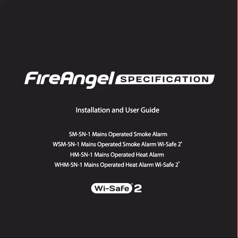 Page 1 de la notice Manuel utilisateur FireAngel HM-SN-1