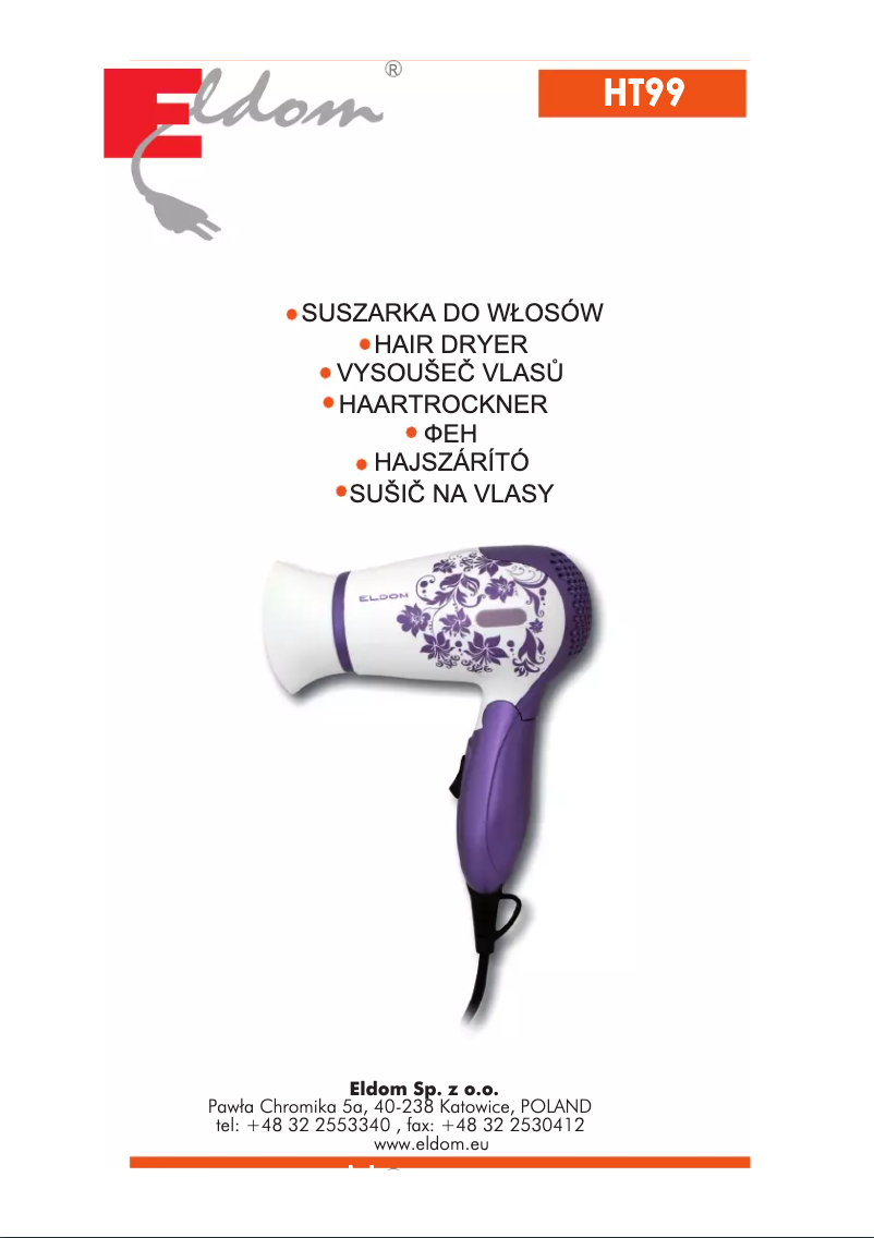 Imagen de la primera página del manual del dispositivo HT99