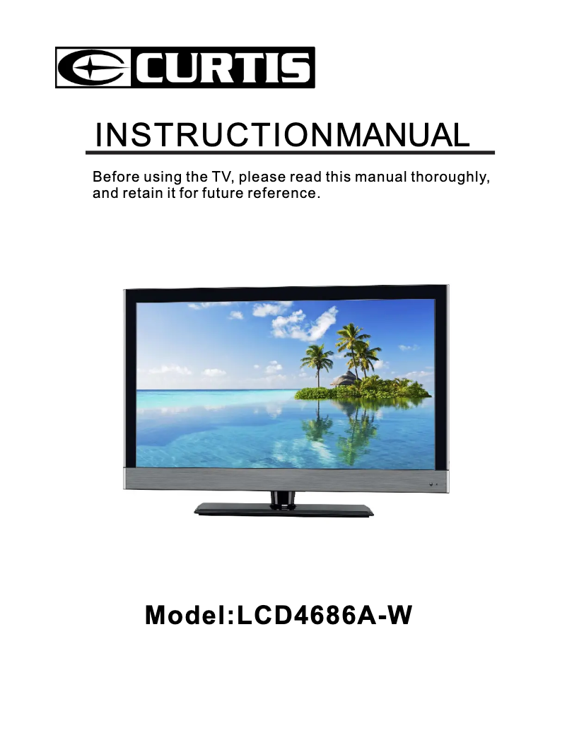 Page n°1 - Manuel utilisateur Curtis LCD4686A-W