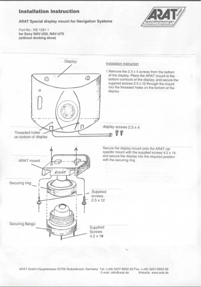 Image de la première page du manuel de l'appareil NS1581.1