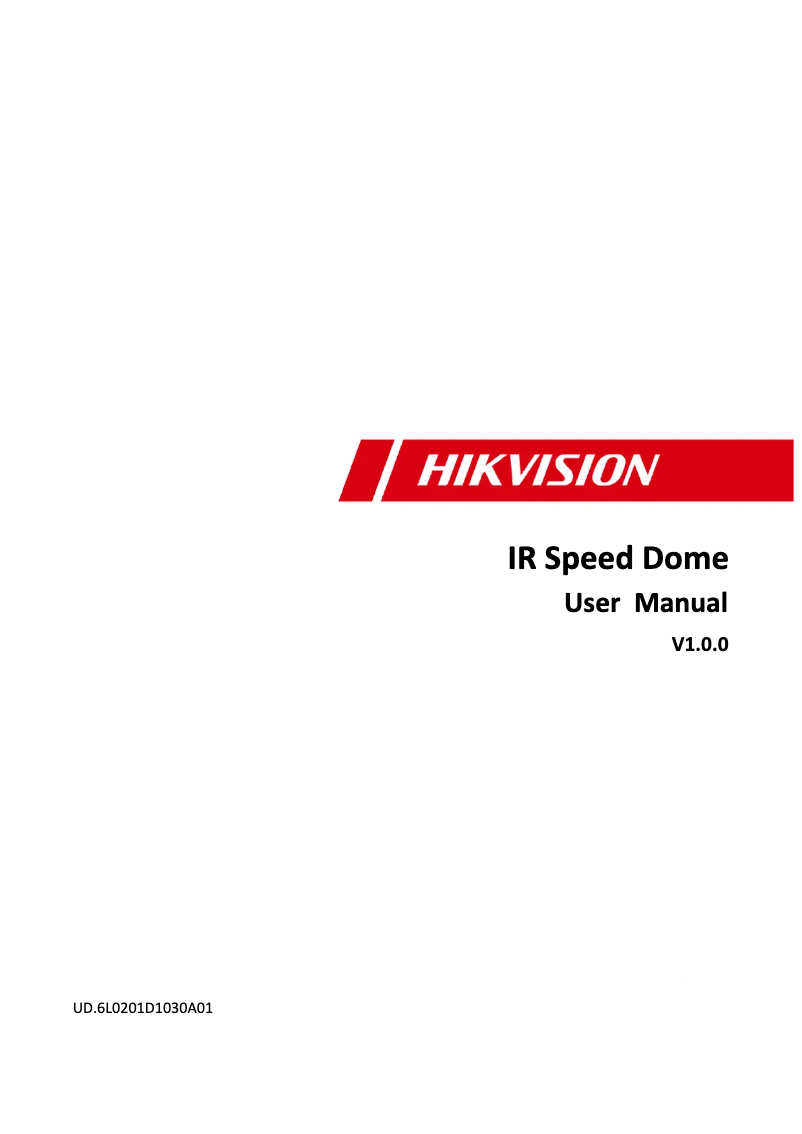 Page n°1 - Manuel utilisateur Hikvision DS-2AE7168-A
