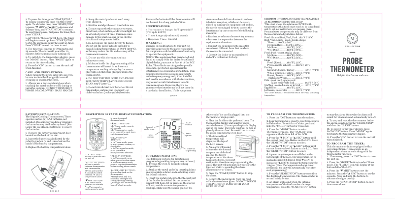 Image de la première page du manuel de l'appareil 1471N
