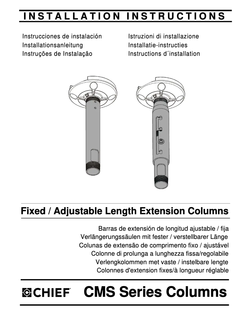Page 1 de la notice Manuel utilisateur Chief CMS018W