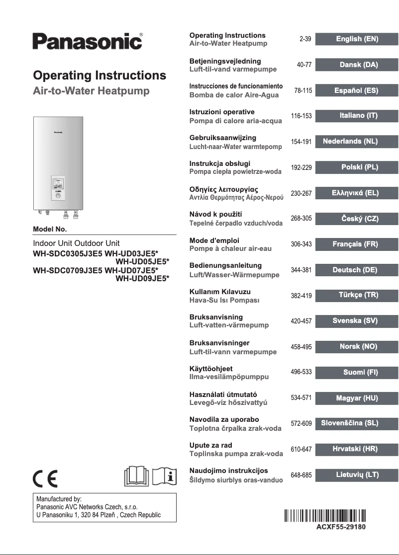 Página 1 del manual Manual de usuario Panasonic WH-SDC0305J3E5