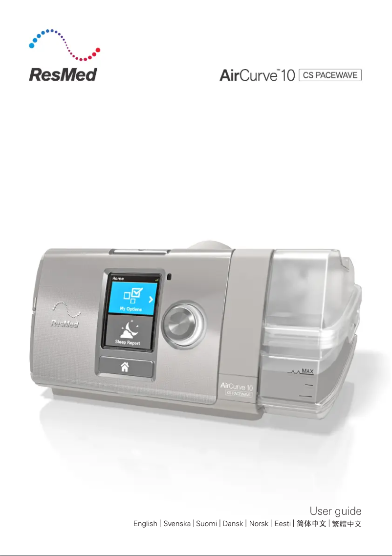 Page 1 de la notice Manuel utilisateur ResMed AirCurve 10 CS PaceWave