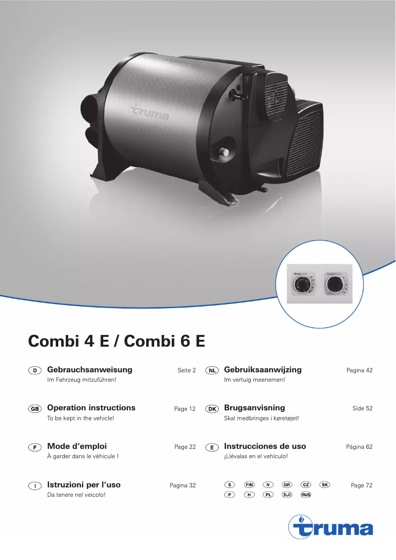 Image de la première page du manuel de l'appareil Combi 4 E