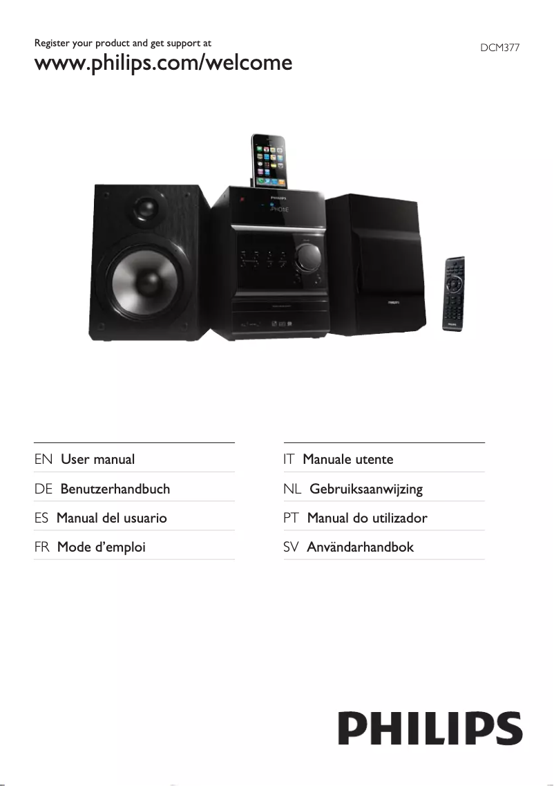 Page 1 de la notice Manuel utilisateur Philips DCM377