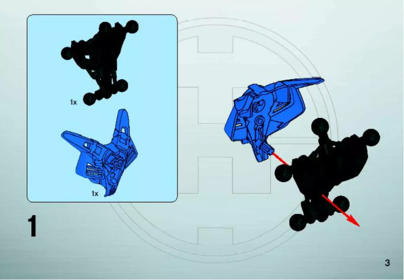 Page 1 de la notice Manuel utilisateur Lego Hero Factory Mark Surge