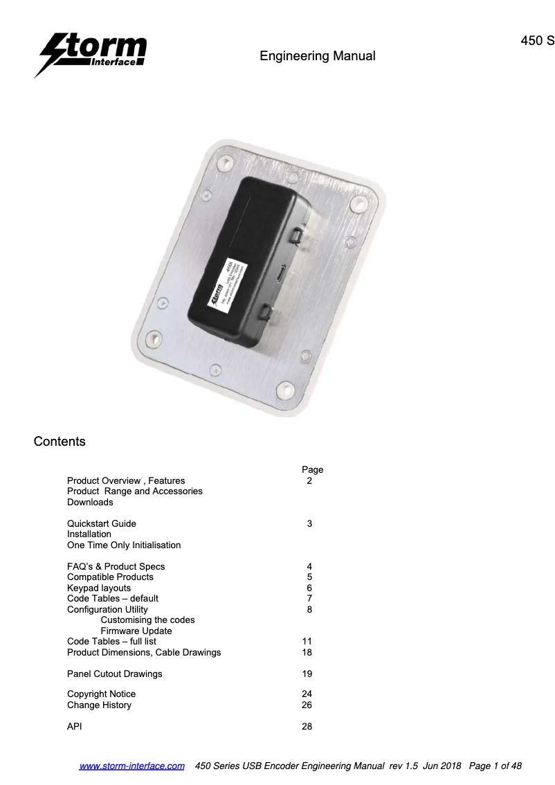 Page 1 de la notice Manuel utilisateur Storm 450i