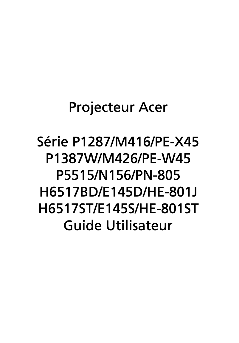 Image de la première page du manuel de l'appareil P5515