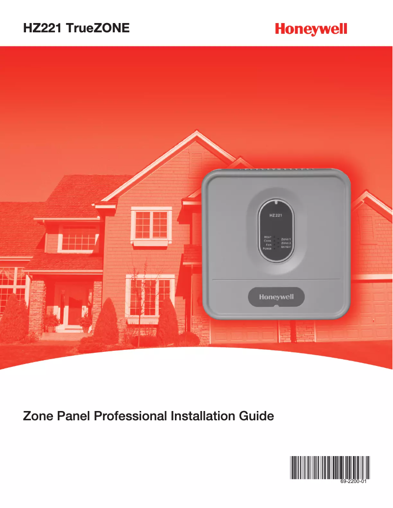 Page 1 de la notice Manuel utilisateur Honeywell TrueZONE HZ221