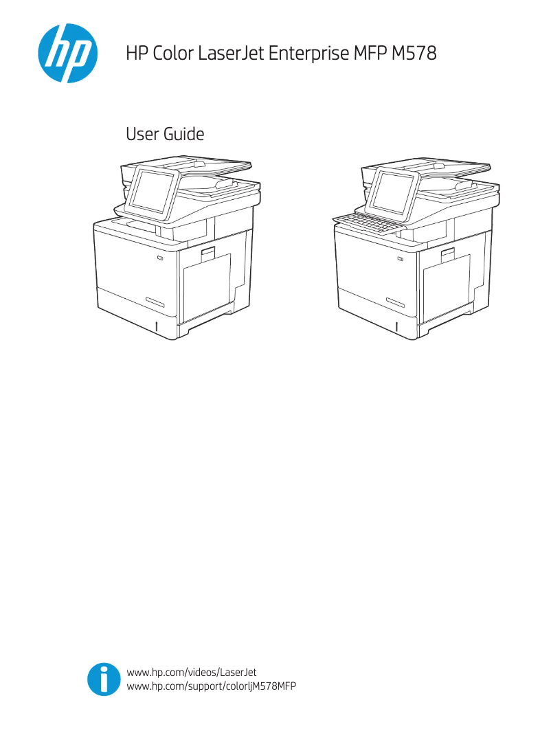 Image de la première page du manuel de l'appareil Color LaserJet Enterprise Flow M578c