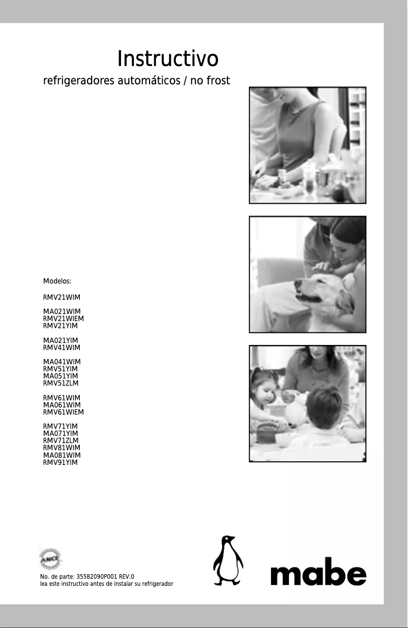 Page n°1 - Manuel utilisateur Mabe MA021WIM