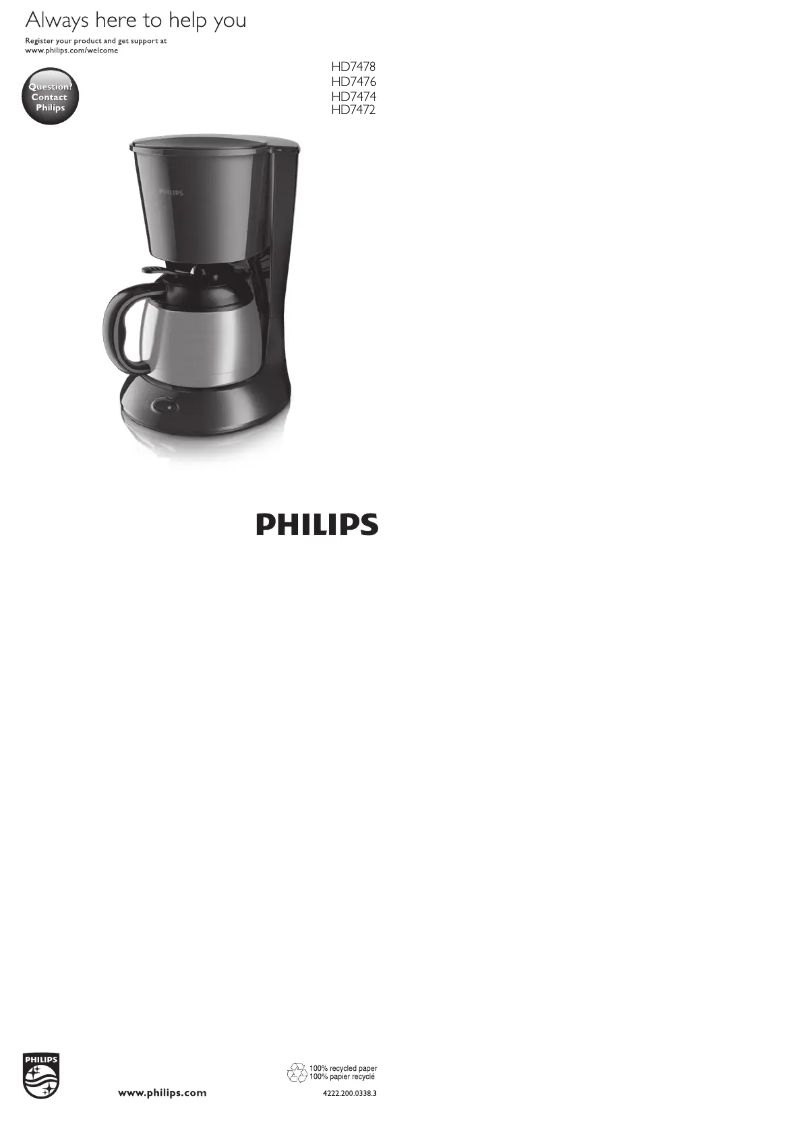 Página 1 del manual Manual de usuario Philips Daily Collection HD7472