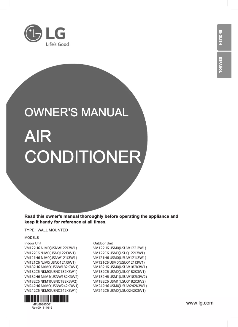 Image de la première page du manuel de l'appareil VM121C6