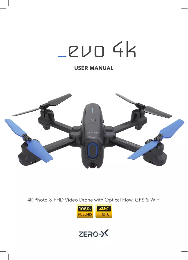 Page 1 de la notice Manuel utilisateur Zero-X Evo 4K
