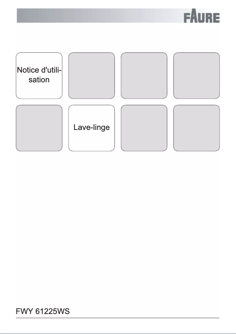 Image de la première page du manuel de l'appareil FWY61225WS