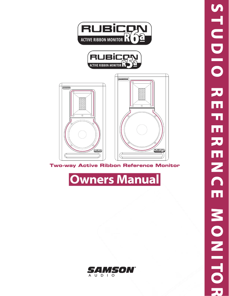 Page n°1 - Manuel utilisateur Samson Rubicon R5A
