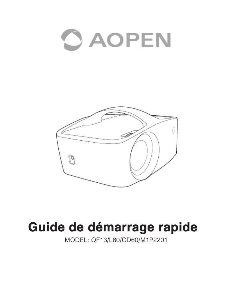 Page 1 de la notice Manuel utilisateur Aopen QF13